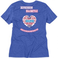 Ladies Relaxed Fit Super Soft Triblend V-Neck Tee