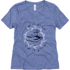 Ladies Relaxed Fit Super Soft Triblend V-Neck Tee