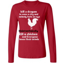 Ladies Relaxed Fit Basic Long Sleeve Tee