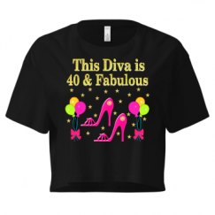 Ladies Festival Cali Crop Top Tee