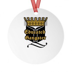 Metal Round Christmas Ornament