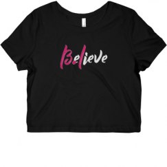 Ladies Slim Fit Crop Top Tee