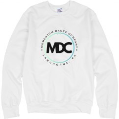 White adult circle MDC crewneck