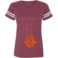 Ladies Relaxed Fit Vintage Sports Tee