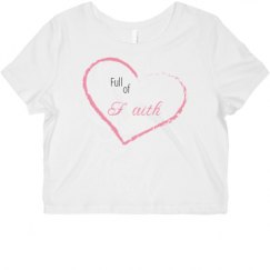 Ladies Slim Fit Crop Top Tee