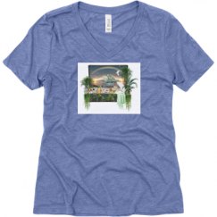 Ladies Relaxed Fit Super Soft Triblend V-Neck Tee