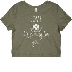 Ladies Slim Fit Crop Top Tee