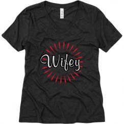 Ladies Relaxed Fit Super Soft Triblend V-Neck Tee