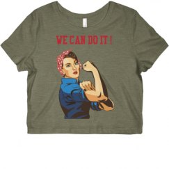 Ladies Slim Fit Crop Top Tee