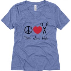 Ladies Relaxed Fit Super Soft Triblend V-Neck Tee