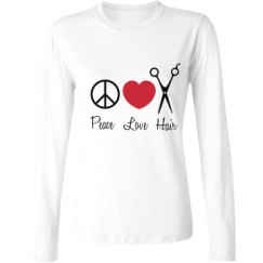 Ladies Relaxed Fit Basic Long Sleeve Tee