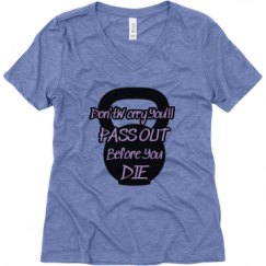 Ladies Relaxed Fit Super Soft Triblend V-Neck Tee