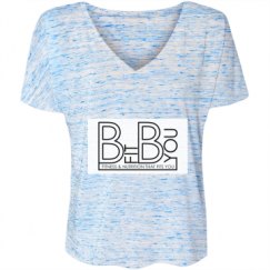 Ladies Flowy Slouchy V-Neck Tee