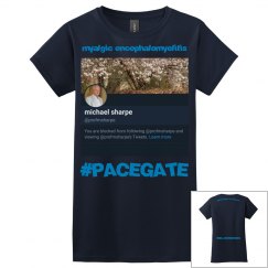#PACEGATE (Sharpe - Women's Navy T-Shirt)