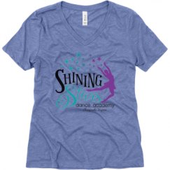 Ladies Relaxed Fit Super Soft Triblend V-Neck Tee