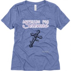 Ladies Relaxed Fit Super Soft Triblend V-Neck Tee