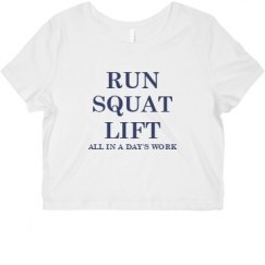 Ladies Slim Fit Crop Top Tee