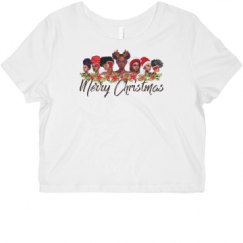 Ladies Slim Fit Crop Top Tee