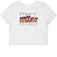 Ladies Slim Fit Crop Top Tee