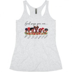 Ladies Slim Fit Super Soft Racerback Triblend Tank