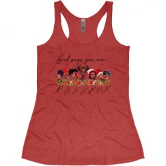 Ladies Slim Fit Super Soft Racerback Triblend Tank