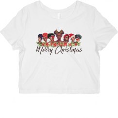 Ladies Slim Fit Crop Top Tee