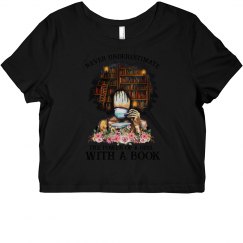 A Girl With A Book Cropped T-Shirt
