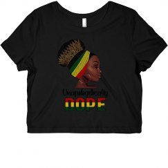 Unapologetically Dope Black Woman Cropped T-Shirt