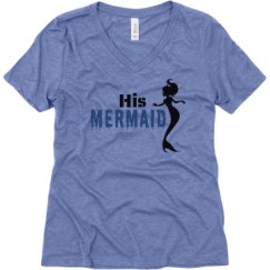 Ladies Relaxed Fit Super Soft Triblend V-Neck Tee