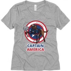 Ladies Relaxed Fit V-Neck Tee