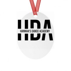 Metal Oval Christmas Ornament