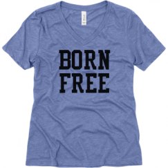 Ladies Relaxed Fit Super Soft Triblend V-Neck Tee