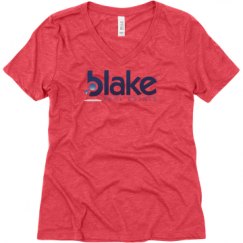 Ladies Relaxed Fit Super Soft Triblend V-Neck Tee