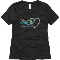 Ladies Relaxed Fit Super Soft Triblend V-Neck Tee