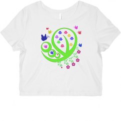 Ladies Slim Fit Crop Top Tee