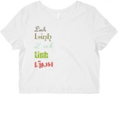 Ladies Slim Fit Crop Top Tee