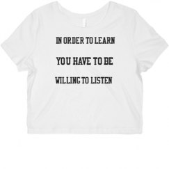 Ladies Slim Fit Crop Top Tee