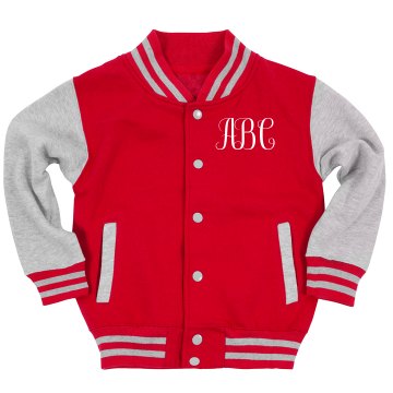 Kids' Custom Monogram Letternamn - Youth Letterman Varsity Jacket