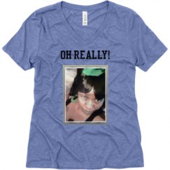 Ladies Relaxed Fit Super Soft Triblend V-Neck Tee