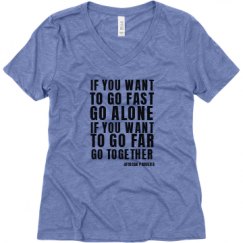 Ladies Relaxed Fit Super Soft Triblend V-Neck Tee