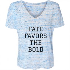 Ladies Flowy Slouchy V-Neck Tee