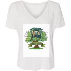 Ladies Flowy Slouchy V-Neck Tee