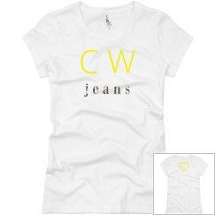 CW❤️jeans tee (neon yellow)