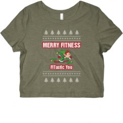 Ladies Slim Fit Crop Top Tee