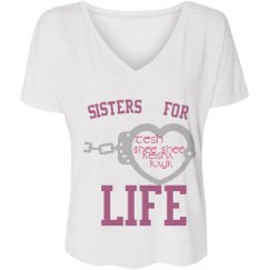 Ladies Flowy Slouchy V-Neck Tee