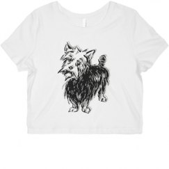 Ladies Slim Fit Crop Top Tee