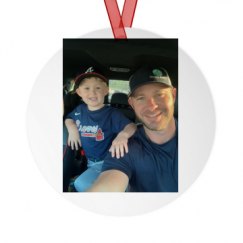 Metal Round Christmas Ornament