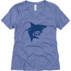 Ladies Relaxed Fit Super Soft Triblend V-Neck Tee