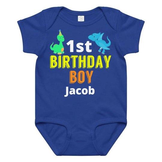 1st Birthday Boy Dinosaurs