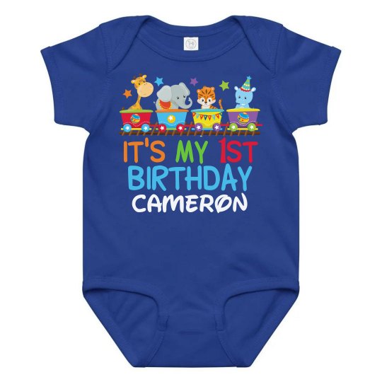 1st Birthday Circus Animal Train